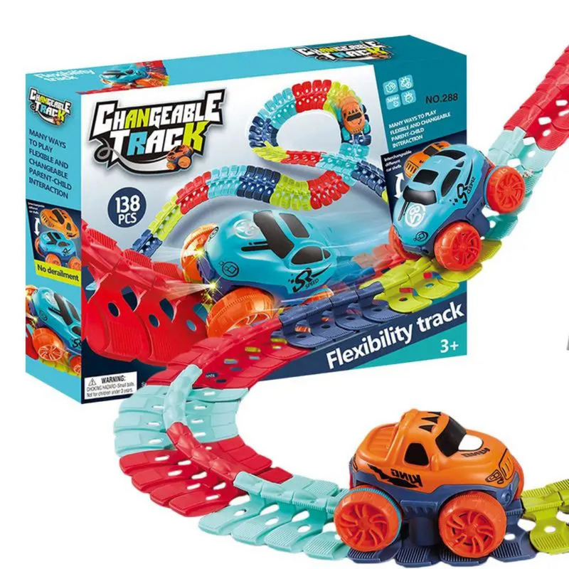 [Leve 2 Pague 1] Mega Pista de Carrinho Elétrico Track Mágic + BRINDE: 2 Carrinhos Dino Turbo