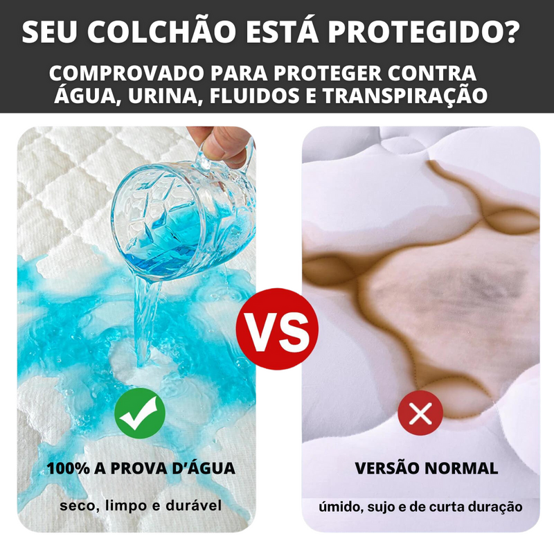 [Leve 2 Pague 1] Capa de Colchão Imperméavel Antibacteriana Com Blindagem + BRINDE: 2 Fronhas